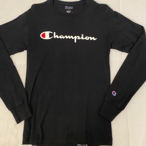 Mens Champion Classic Long Sleeve T-Shirt, Size Small